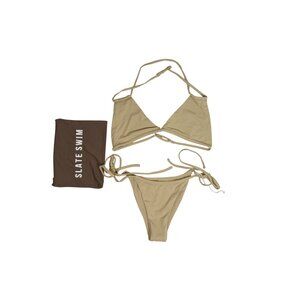 Slate Swim Etta Top & Arden Bottoms Bikini in Flax